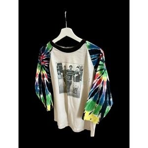 Vintage 2002 Blink 182‎ Tour 3/4 Sleeve Shirt Medium Tie Dye Sleeves Super Rare